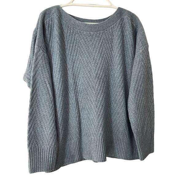 New Market & Spruce Textured Pullover Sweater Size XL Blue - Picture 5 of 7